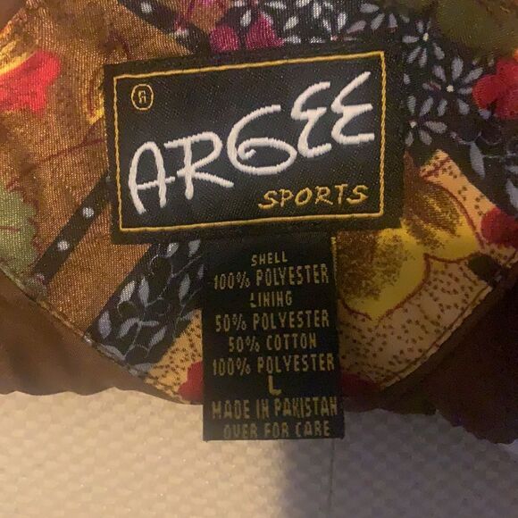 - ARGEE SPORTS Women’s Windbreaker Floral Jacket Large O620 - Picture 10 of 11